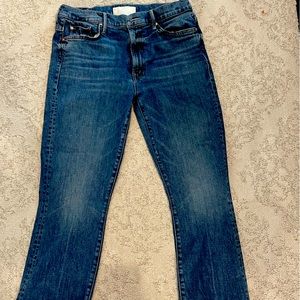 Dark wash high rise Mother jeans